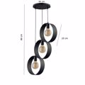 NG Santas Fotistiko Orofis Trifoto Metalliko Mavro E27 204-A-3-BL
